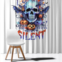 Bat Skull Window Curtain I Talk I Smile But Be Carefull When I Silent - Wonder Print Shop