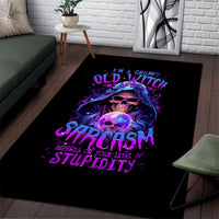 Witch Skull Area Rug I'm A Grumpy Old Witch - Wonder Print Shop