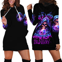 Witch Skull Hoodie Dress I'm A Grumpy Old Witch - Wonder Print Shop