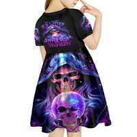 Witch Skull Kid Short Sleeve Dress I'm A Grumpy Old Witch - Wonder Print Shop