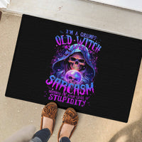 Witch Skull Rubber Doormat I'm A Grumpy Old Witch - Wonder Print Shop