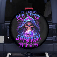 Witch Skull Spare Tire Cover I'm A Grumpy Old Witch - Wonder Print Shop