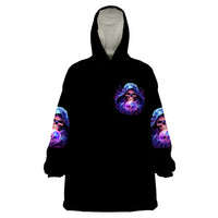 Witch Skull Wearable Blanket Hoodie I'm A Grumpy Old Witch - Wonder Print Shop