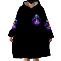 Witch Skull Wearable Blanket Hoodie I'm A Grumpy Old Witch - Wonder Print Shop