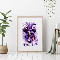 Witch Skull Canvas Wall Art I'm A Haunt Mess - Wonder Print Shop
