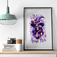 Witch Skull Canvas Wall Art I'm A Haunt Mess - Wonder Print Shop