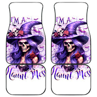 Witch Skull Car Mats I'm A Haunt Mess - Wonder Print Shop