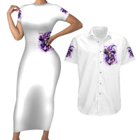 Witch Skull Couples Matching Short Sleeve Bodycon Dress and Hawaiian Shirt I'm A Haunt Mess - Wonder Print Shop