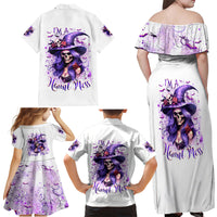 Witch Skull Family Matching Off Shoulder Maxi Dress and Hawaiian Shirt I'm A Haunt Mess - Wonder Print Shop