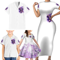 Witch Skull Family Matching Short Sleeve Bodycon Dress and Hawaiian Shirt I'm A Haunt Mess - Wonder Print Shop