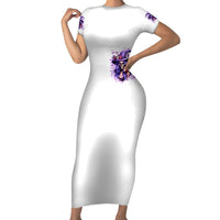 Witch Skull Short Sleeve Bodycon Dress I'm A Haunt Mess - Wonder Print Shop