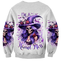 Witch Skull Sweatshirt I'm A Haunt Mess - Wonder Print Shop