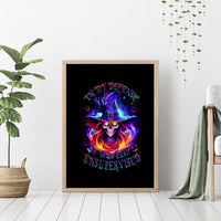 Fire Witch Skull Canvas Wall Art In My Defense The Moon Was Full And I Was Left Unsupervided - Wonder Print Shop