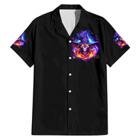 Fire Witch Skull Family Matching Mermaid Dress and Hawaiian Shirt In My Defense The Moon Was Full And I Was Left Unsupervided - Wonder Print Shop