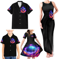 Fire Witch Skull Family Matching Tank Maxi Dress and Hawaiian Shirt In My Defense The Moon Was Full And I Was Left Unsupervided - Wonder Print Shop