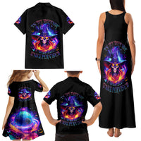 Fire Witch Skull Family Matching Tank Maxi Dress and Hawaiian Shirt In My Defense The Moon Was Full And I Was Left Unsupervided - Wonder Print Shop