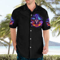 Fire Witch Skull Hawaiian Shirt In My Defense The Moon Was Full And I Was Left Unsupervided - Wonder Print Shop