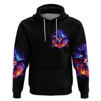 Fire Witch Skull Hoodie In My Defense The Moon Was Full And I Was Left Unsupervided - Wonder Print Shop