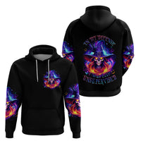 Fire Witch Skull Hoodie In My Defense The Moon Was Full And I Was Left Unsupervided - Wonder Print Shop