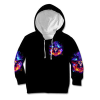 Fire Witch Skull Kid Hoodie In My Defense The Moon Was Full And I Was Left Unsupervided - Wonder Print Shop