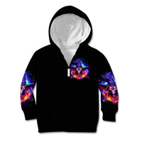 Fire Witch Skull Kid Hoodie In My Defense The Moon Was Full And I Was Left Unsupervided - Wonder Print Shop