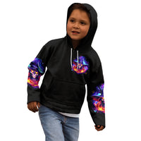 Fire Witch Skull Kid Hoodie In My Defense The Moon Was Full And I Was Left Unsupervided - Wonder Print Shop
