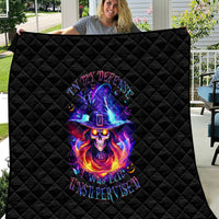 Fire Witch Skull Quilt In My Defense The Moon Was Full And I Was Left Unsupervided - Wonder Print Shop