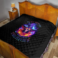Fire Witch Skull Quilt In My Defense The Moon Was Full And I Was Left Unsupervided - Wonder Print Shop