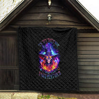 Fire Witch Skull Quilt In My Defense The Moon Was Full And I Was Left Unsupervided - Wonder Print Shop