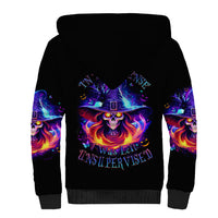 Fire Witch Skull Sherpa Hoodie In My Defense The Moon Was Full And I Was Left Unsupervided - Wonder Print Shop