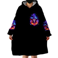 Fire Witch Skull Wearable Blanket Hoodie In My Defense The Moon Was Full And I Was Left Unsupervided - Wonder Print Shop