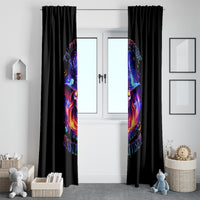Fire Witch Skull Window Curtain In My Defense The Moon Was Full And I Was Left Unsupervided - Wonder Print Shop