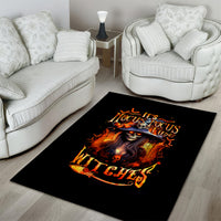 Witch Skull Area Rug It's Hocus Pocus Time Witches - Wonder Print Shop