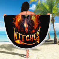 Witch Skull Beach Blanket It's Hocus Pocus Time Witches - Wonder Print Shop