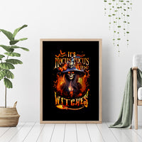 Witch Skull Canvas Wall Art It's Hocus Pocus Time Witches - Wonder Print Shop
