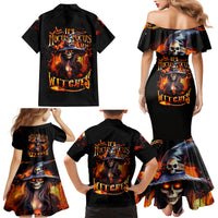 Witch Skull Family Matching Mermaid Dress and Hawaiian Shirt It's Hocus Pocus Time Witches - Wonder Print Shop
