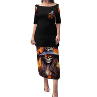 Witch Skull Family Matching Puletasi Dress and Hawaiian Shirt It's Hocus Pocus Time Witches - Wonder Print Shop