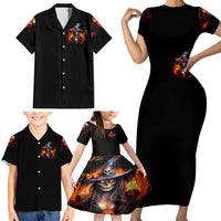 Witch Skull Family Matching Short Sleeve Bodycon Dress and Hawaiian Shirt It's Hocus Pocus Time Witches - Wonder Print Shop