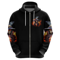 Witch Skull Hoodie It's Hocus Pocus Time Witches - Wonder Print Shop