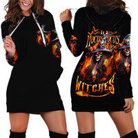 Witch Skull Hoodie Dress It's Hocus Pocus Time Witches - Wonder Print Shop