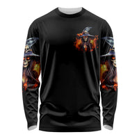 Witch Skull Long Sleeve Shirt It's Hocus Pocus Time Witches - Wonder Print Shop