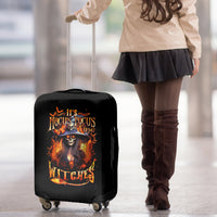 Witch Skull Luggage Cover It's Hocus Pocus Time Witches - Wonder Print Shop