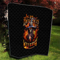 Witch Skull Quilt It's Hocus Pocus Time Witches - Wonder Print Shop