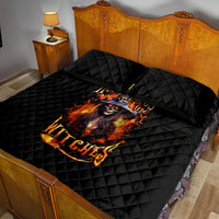 Witch Skull Quilt Bed Set It's Hocus Pocus Time Witches - Wonder Print Shop