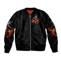Witch Skull Sleeve Zip Bomber Jacket It's Hocus Pocus Time Witches - Wonder Print Shop