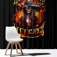 Witch Skull Window Curtain It's Hocus Pocus Time Witches - Wonder Print Shop