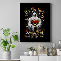 Ghost Halloween Canvas Wall Art It's The Most Wonderfull Time Of The Year - Wonder Print Shop