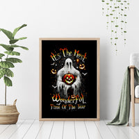 Ghost Halloween Canvas Wall Art It's The Most Wonderfull Time Of The Year - Wonder Print Shop