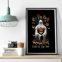 Ghost Halloween Canvas Wall Art It's The Most Wonderfull Time Of The Year - Wonder Print Shop