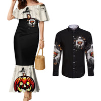 Ghost Halloween Couples Matching Mermaid Dress and Long Sleeve Button Shirt It's The Most Wonderfull Time Of The Year DT01
